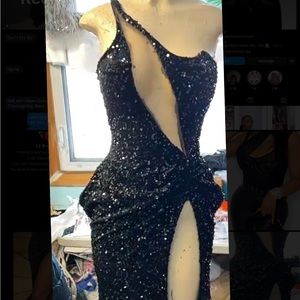 Black sequin dress